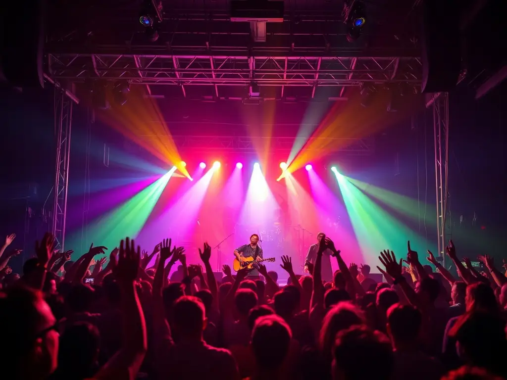 A dynamic image of musicians performing live on stage, capturing the energy and passion of a COLLECTIF TENDRE DÉSORDRE music performance.